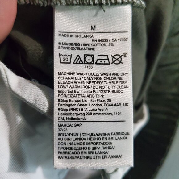 Gap Pants Womens Medium Moss Green Woven Elastic Cuffs Drawstring Jogger - Picture 3 of 10